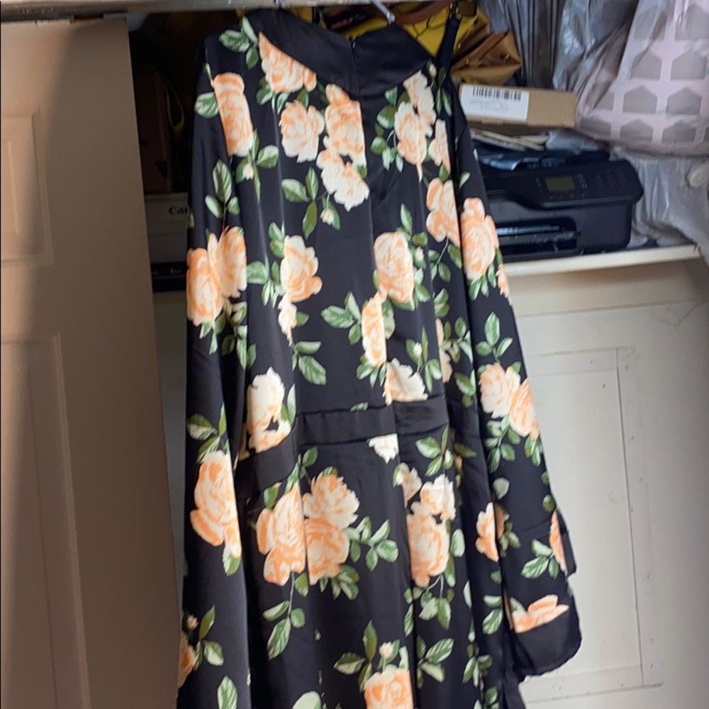 Plus-size wide leg jump suit